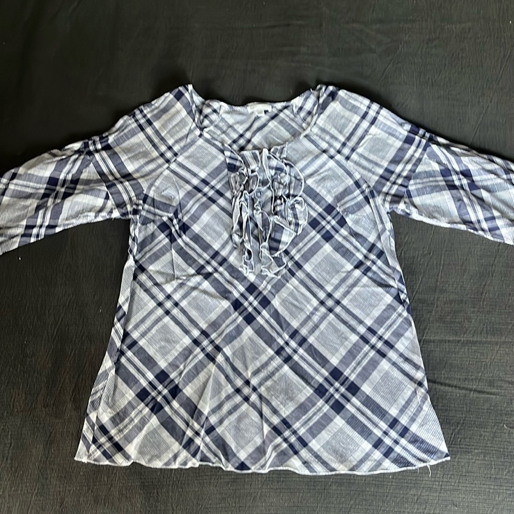 Plaid cotton blouse Gap